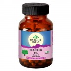 Organic India FLAX SEED OIL  60 Veg Capsules, For Omega-3